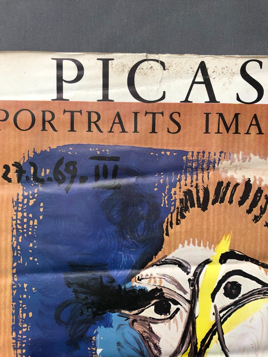 Picasso, Imaginary Portraits, Original Exhibition Poster, Vallauris-photo-2