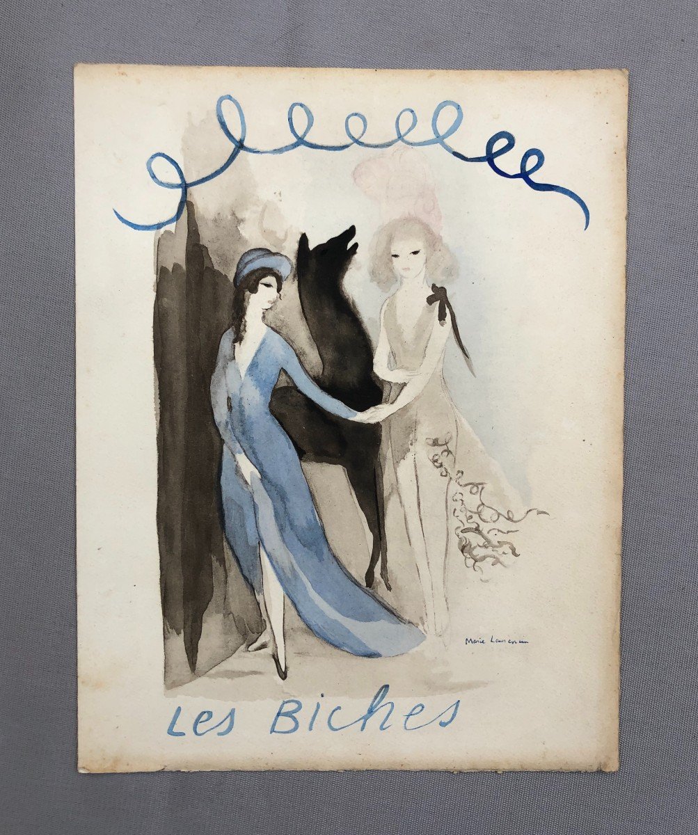 Les Biches, Marie Laurencin, Lithographie, Programme De Théâtre