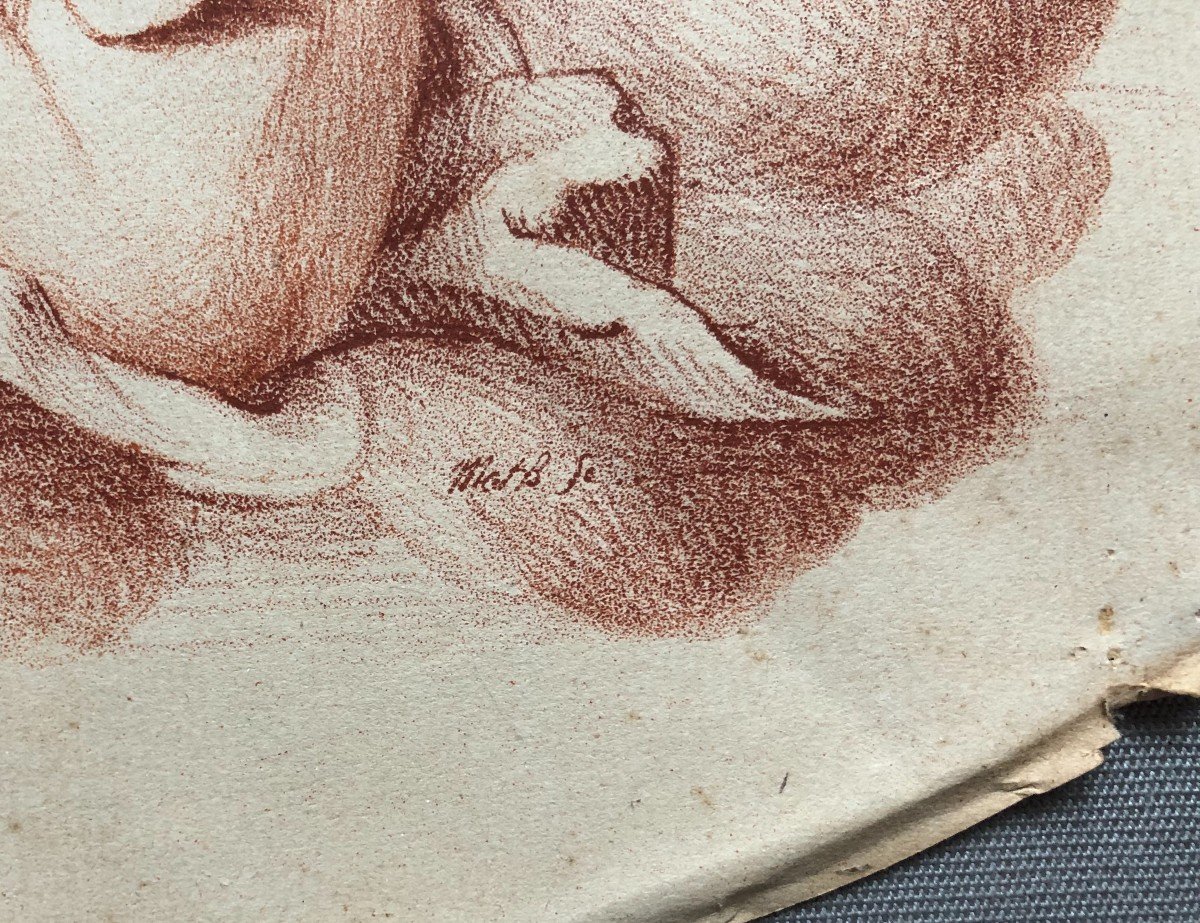 Putti, Engraving In The Style Of Sanguine After Boucher-photo-2