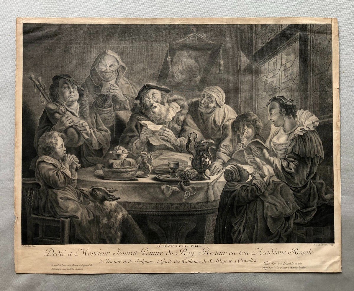 Recreation Of The Table, Engraving By Moitte After Jordans