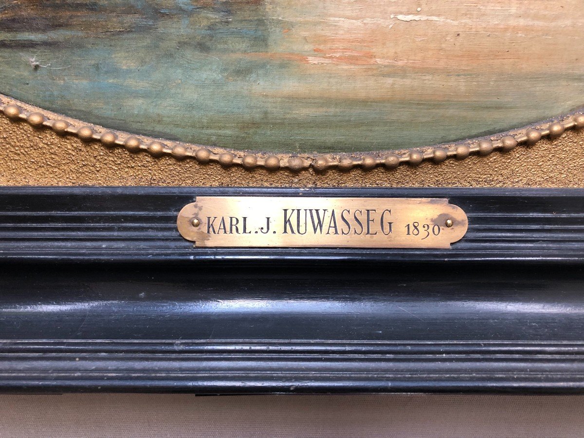 Karl Josef Kuwasseg, Paysage Fluvial Animé-photo-4