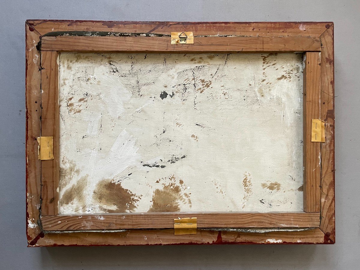 Nature Morte, Huile Sur Toile, Milieu XXe -photo-3