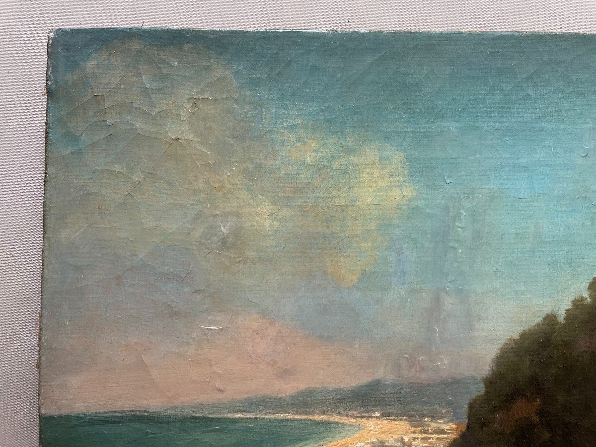 Shepherd And His Goats, Landscape, Oil On Canvas-photo-3