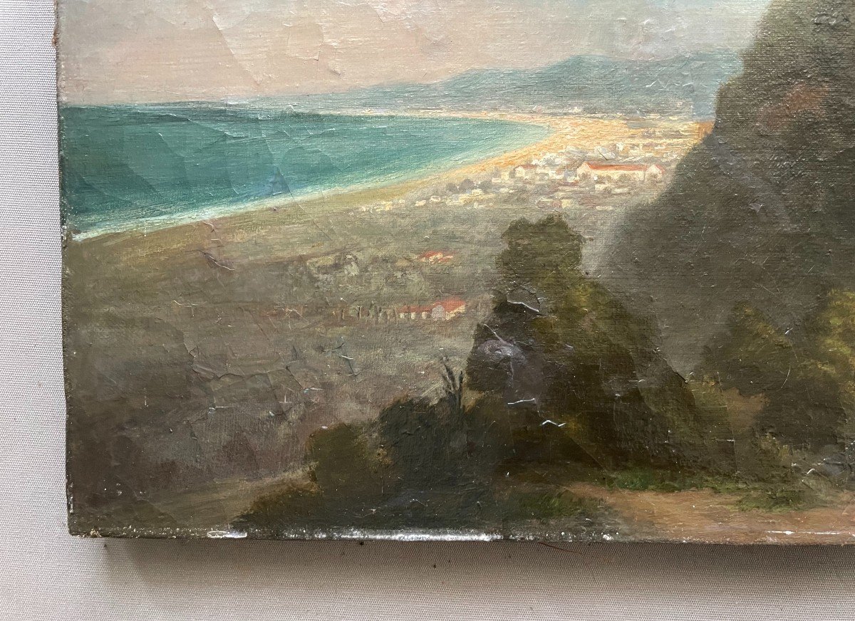 Shepherd And His Goats, Landscape, Oil On Canvas-photo-2