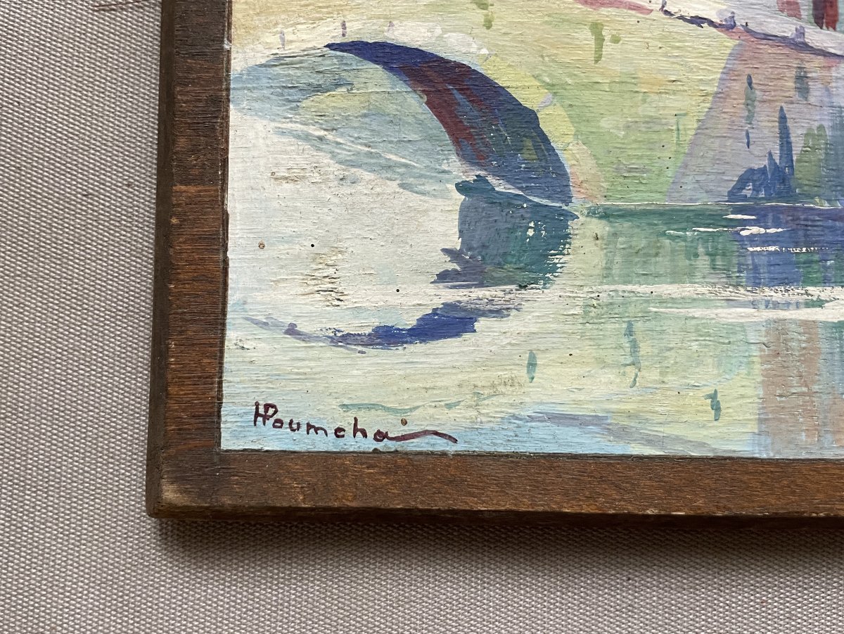 Moulin, Huile Sur Panneau, Signature à Identifier-photo-2