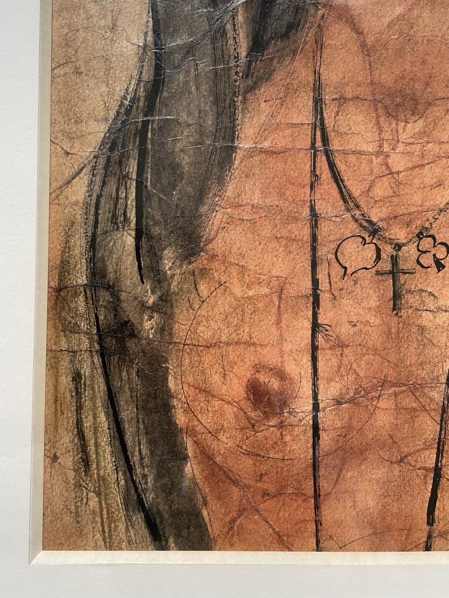 Portrait, Bahia, Brazil, 1974, Mixed Media, Signature To Be Identified-photo-3
