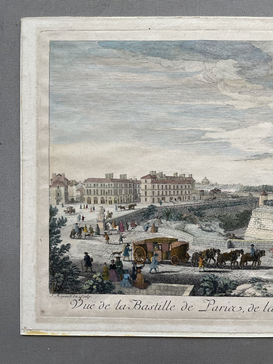 Vue De La Bastille, Gravure par J. Rigaud-photo-2