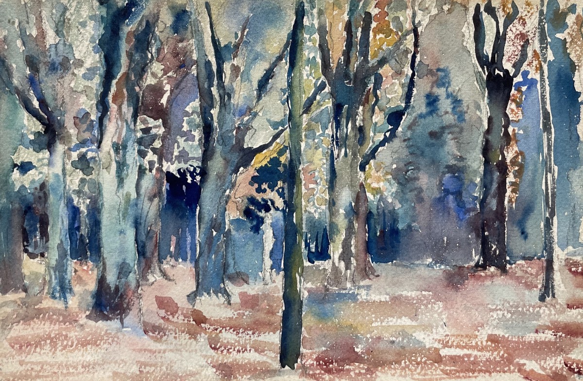 Undergrowth, Watercolor