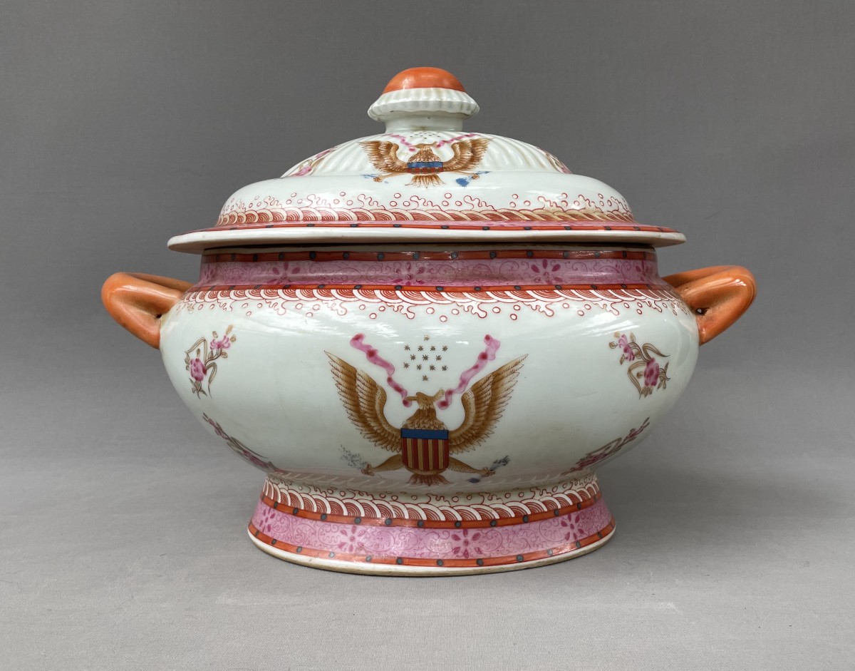 China, East India Company, Large Porcelain Soup Tureen With American Coat Of Arms