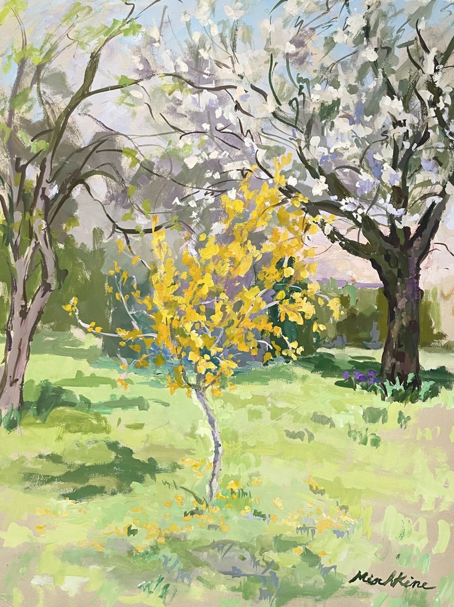 Olga Mischkine, Verger, Gouache