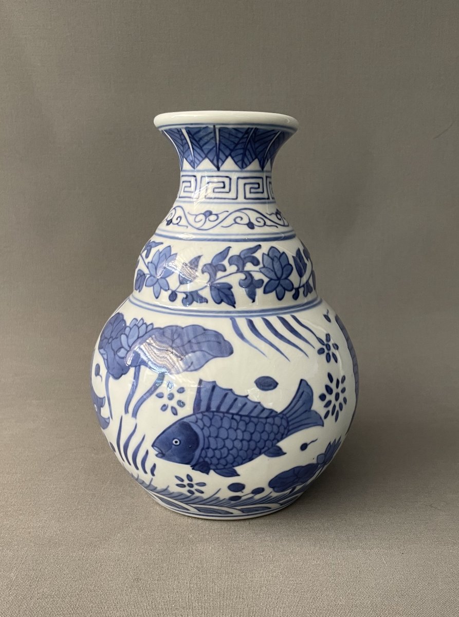 Porcelain Vase, China, Late 19th Or Early 20th Century-photo-3