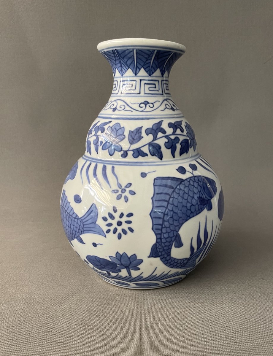Porcelain Vase, China, Late 19th Or Early 20th Century-photo-4