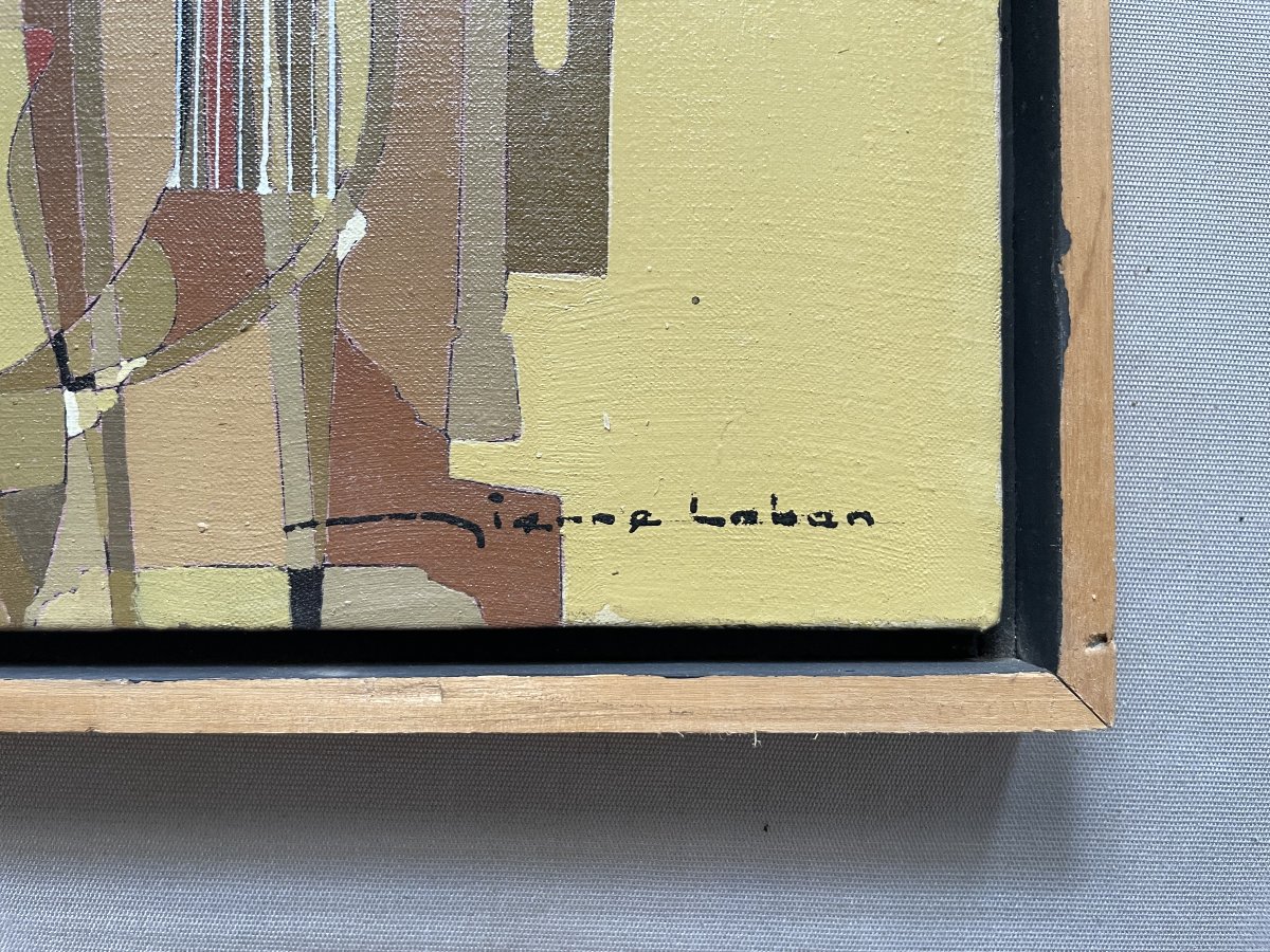 Les violons, huile sur toile signée Pierre Laban-photo-2