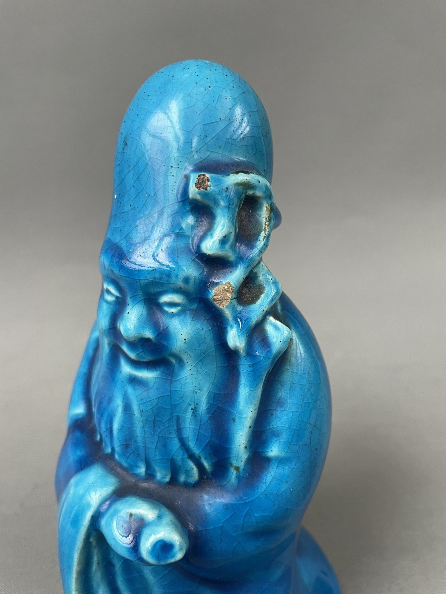 Chine, sage en céramique à couverte turquoise-photo-1