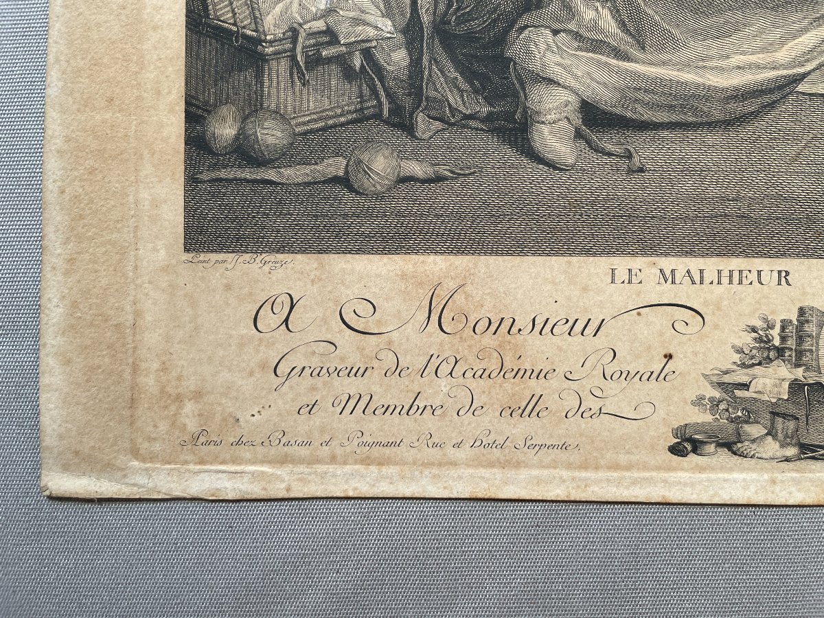 The Unforeseen Misfortune, Engraving After Greuze-photo-2