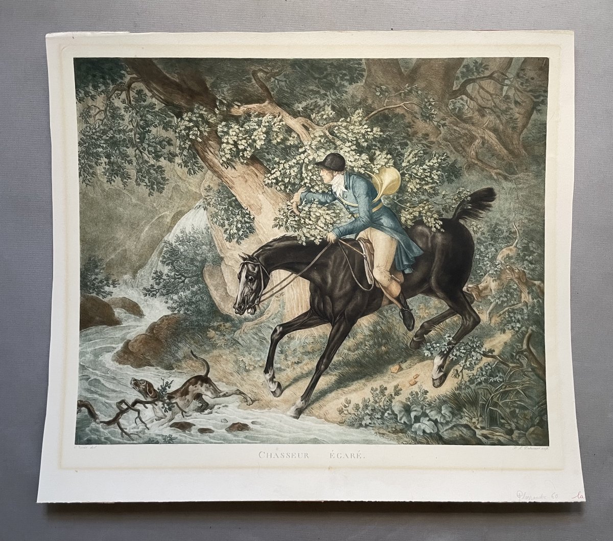 Chasseur égaré, gravure par Deboucourt d'après Vernet-photo-2