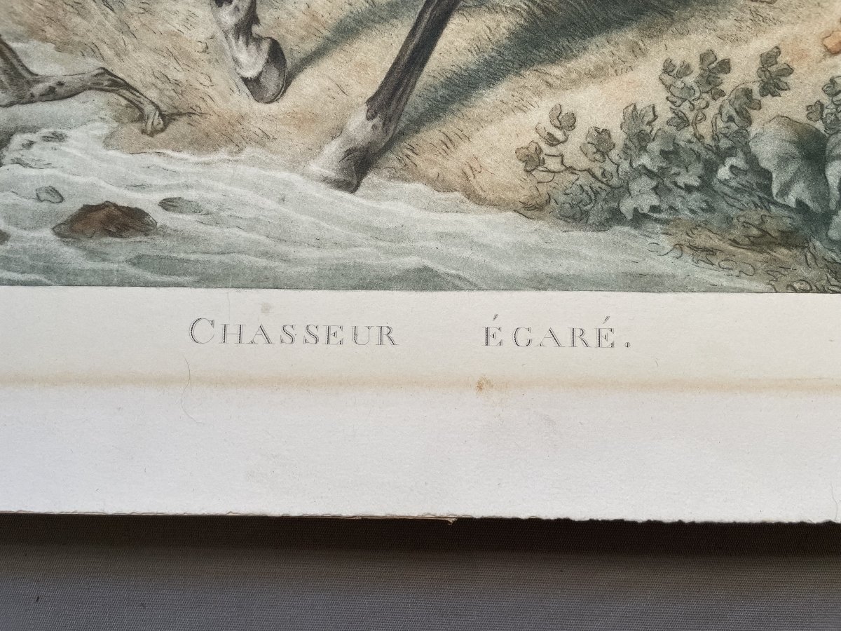 Chasseur égaré, gravure par Deboucourt d'après Vernet-photo-3