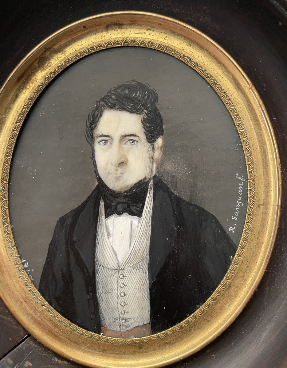Peinture miniature, signature à identifier-photo-2