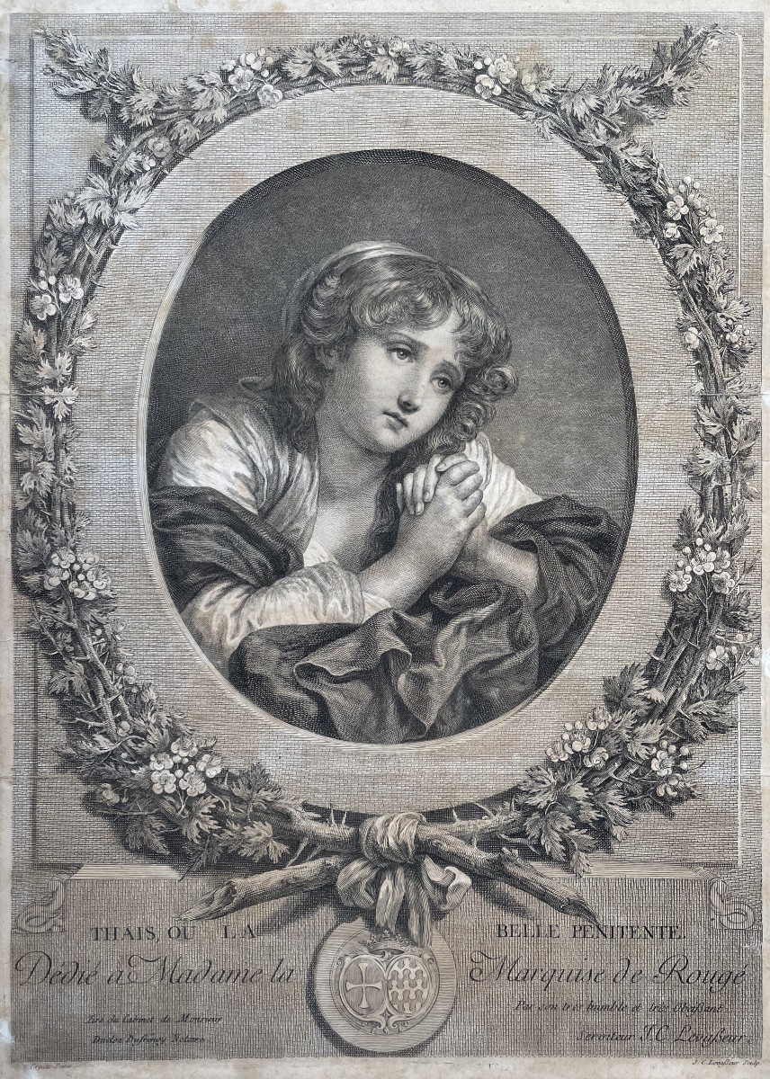  The Beautiful Penitent, Engraving By Levasseur After Greuze
