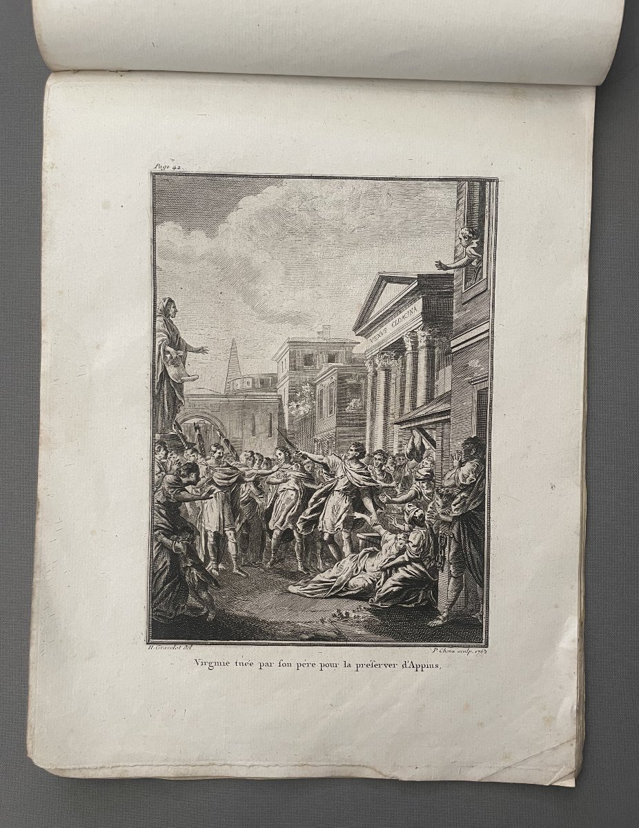 Histoire romaine, recueil de 17 gravures -photo-1