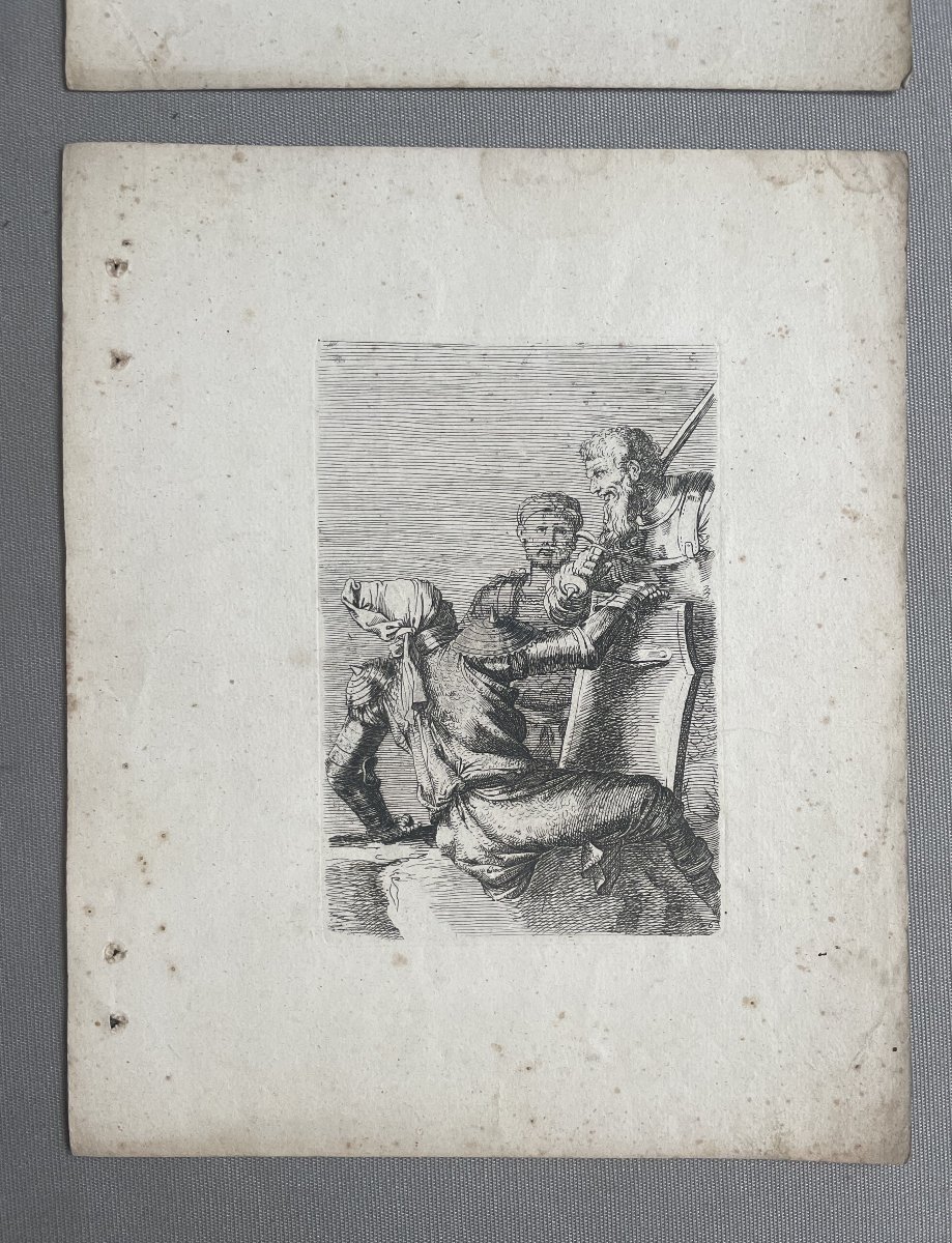 Suite de 14 gravures d'après Salvator Rosa-photo-1