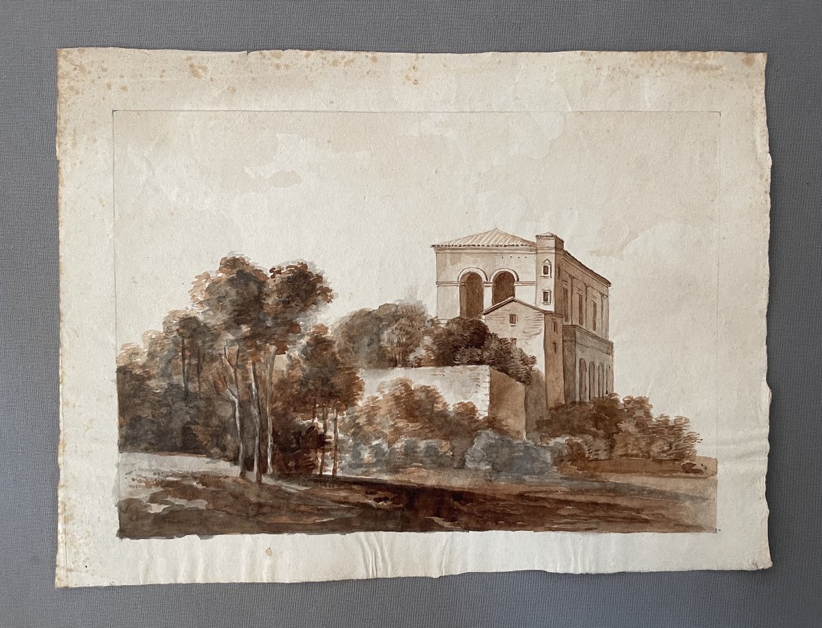 Building, Watercolor, 19th Century-photo-2