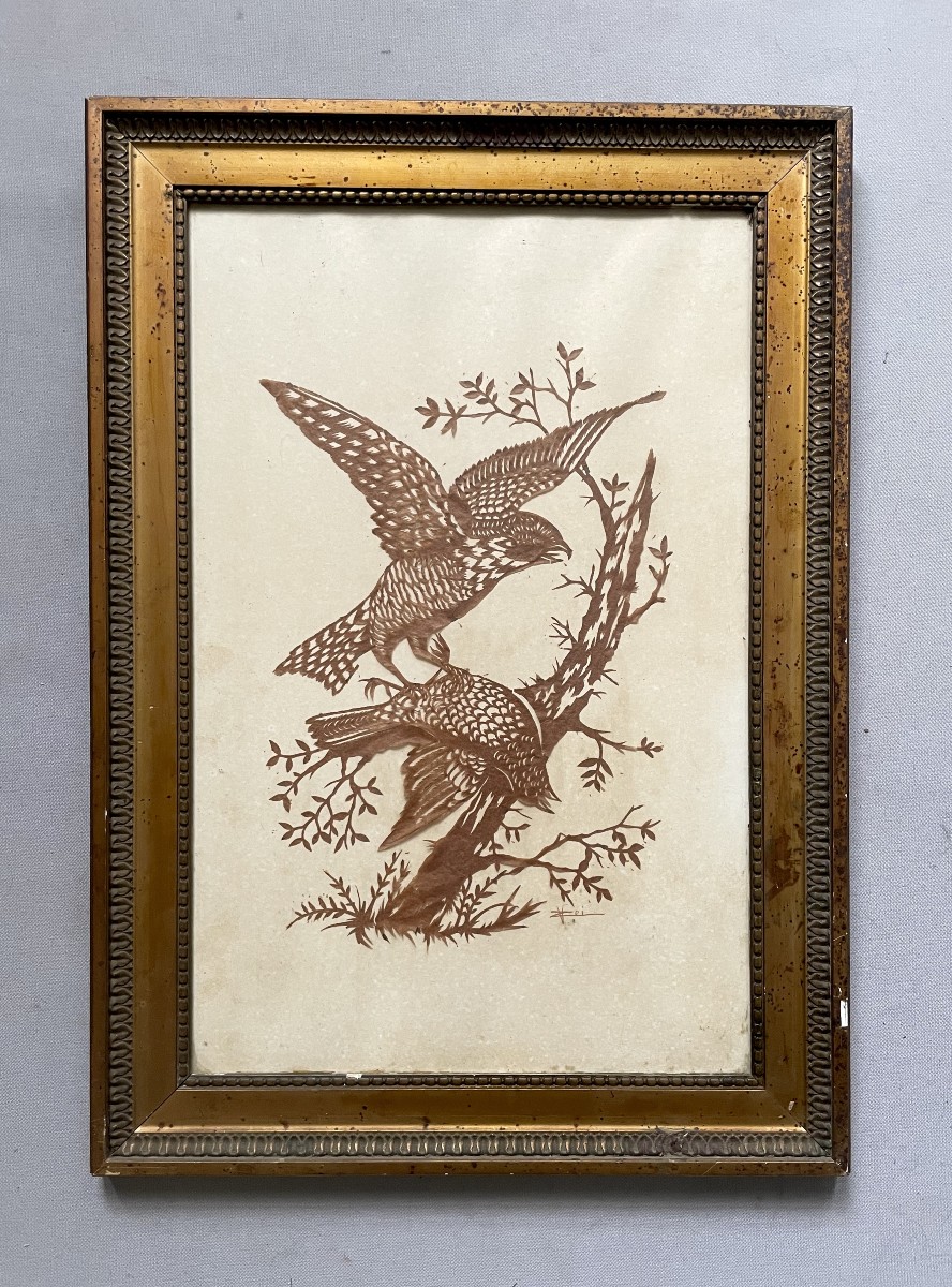 Birds, Paper Cutouts, Signature To Identify
