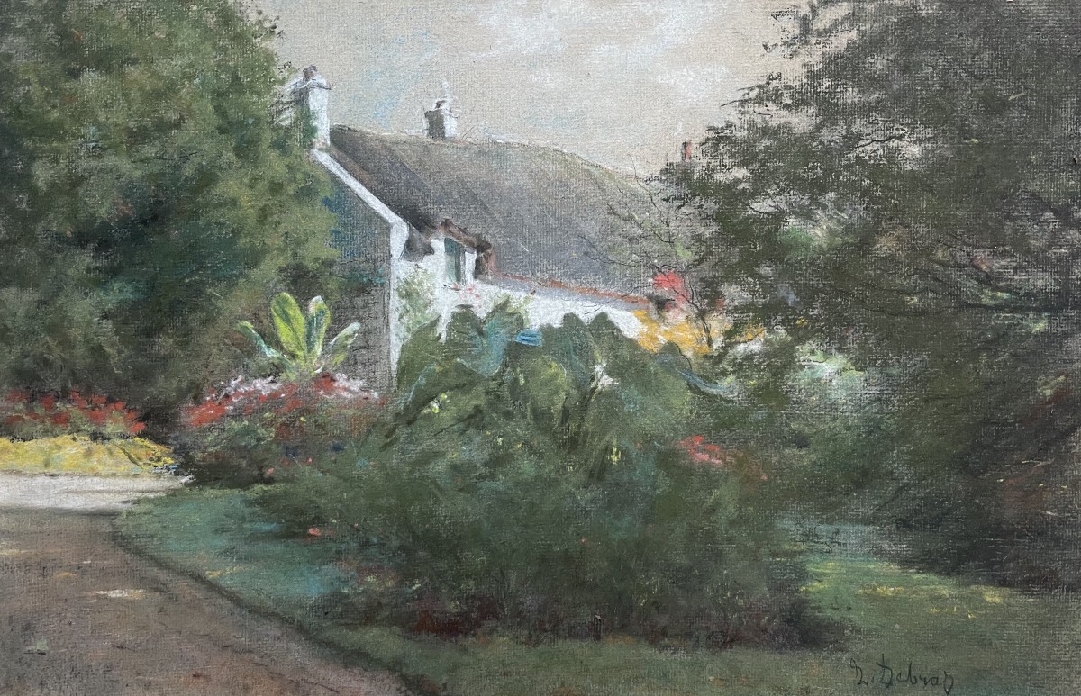 Louis Debras, Cottage, Pastel