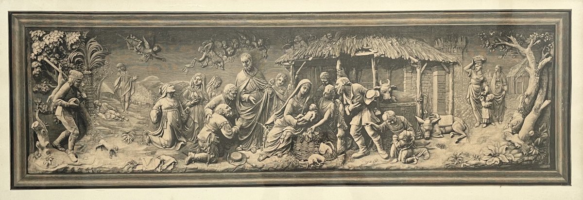 La Nativité, grande gravure encadrée-photo-2