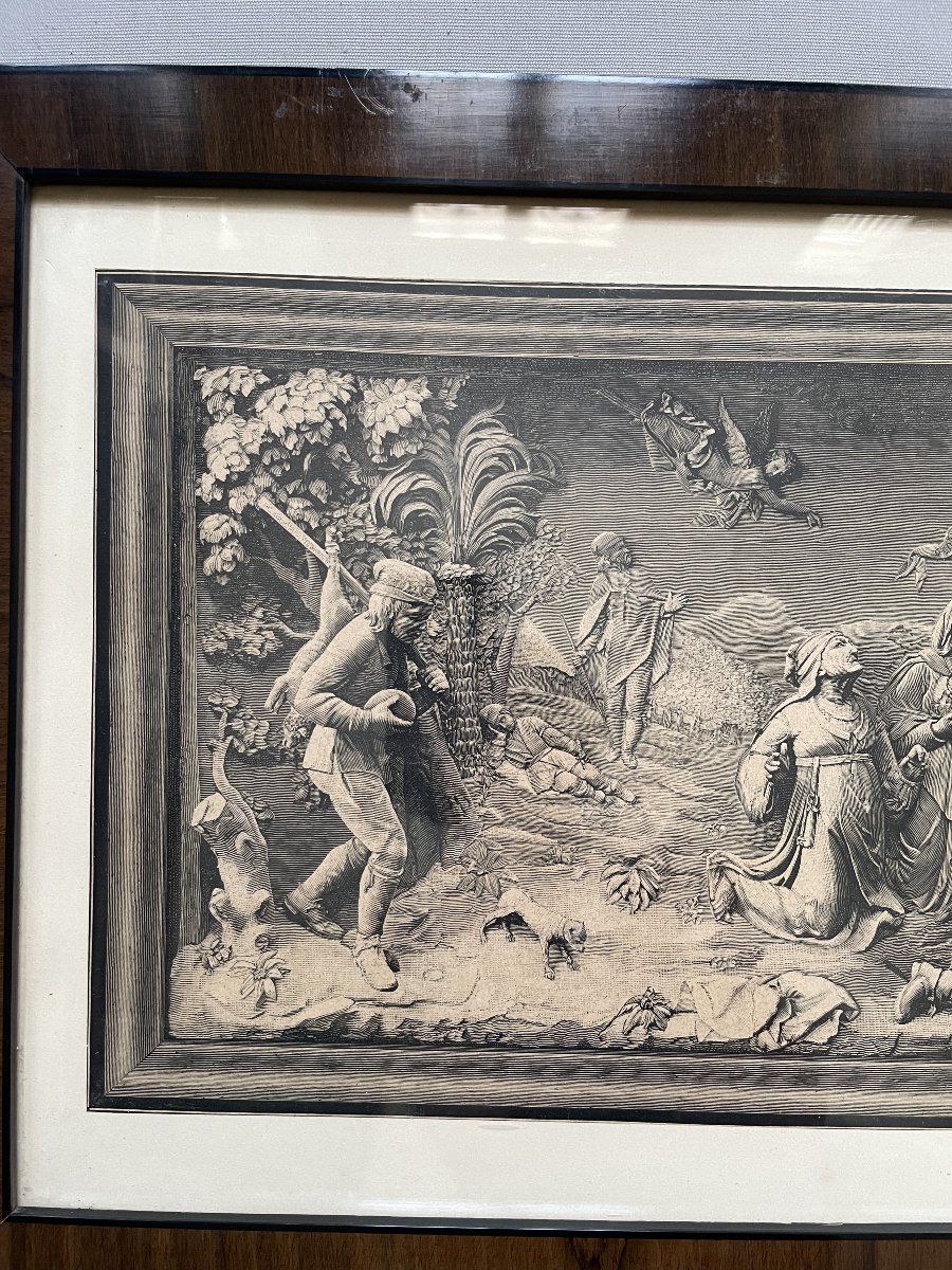 La Nativité, grande gravure encadrée-photo-3