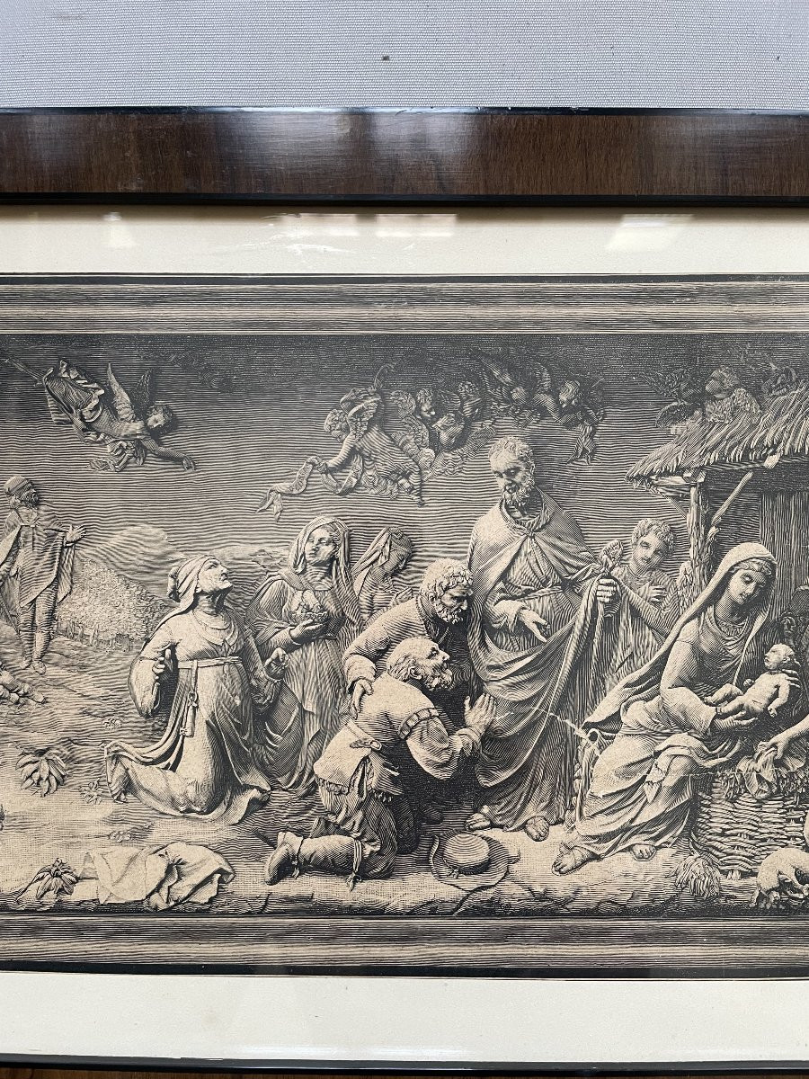 La Nativité, grande gravure encadrée-photo-4