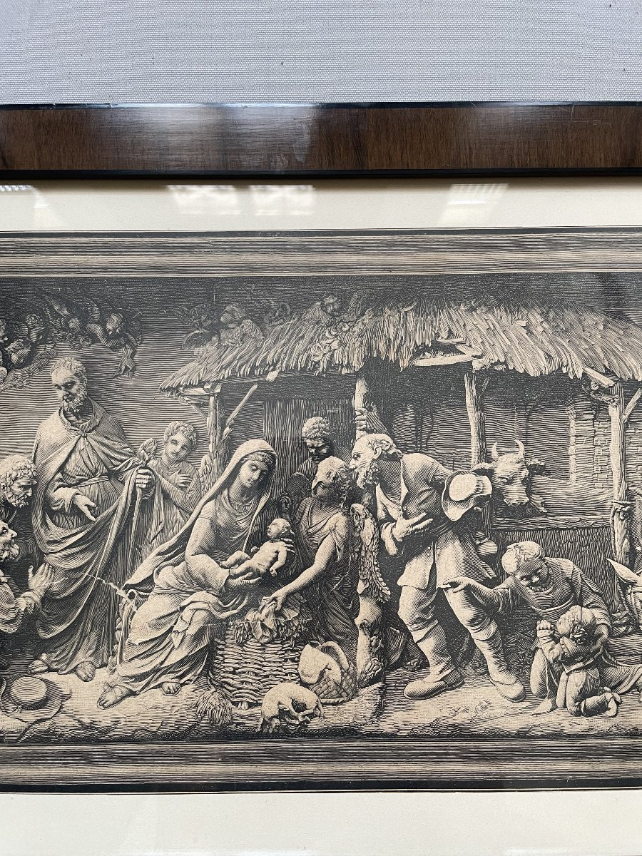 La Nativité, grande gravure encadrée-photo-1