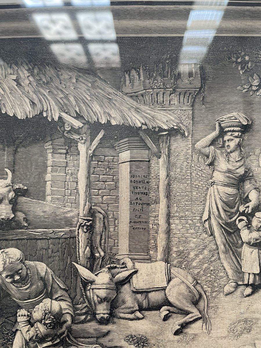 La Nativité, grande gravure encadrée-photo-4