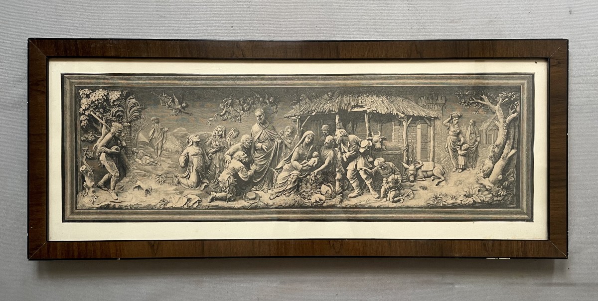 La Nativité, grande gravure encadrée