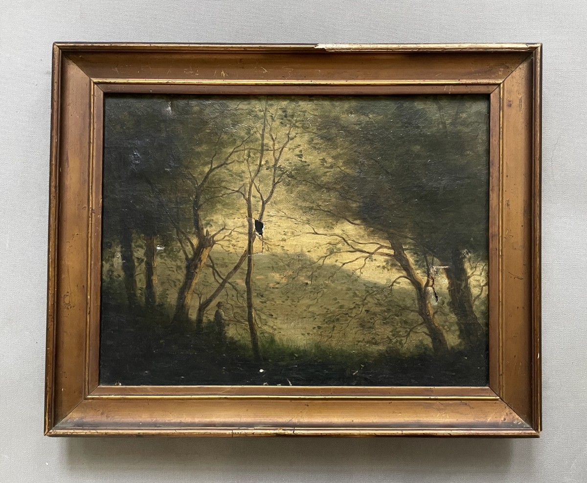 Fisherman On The Bank, Oil On Canvas To Be Restored