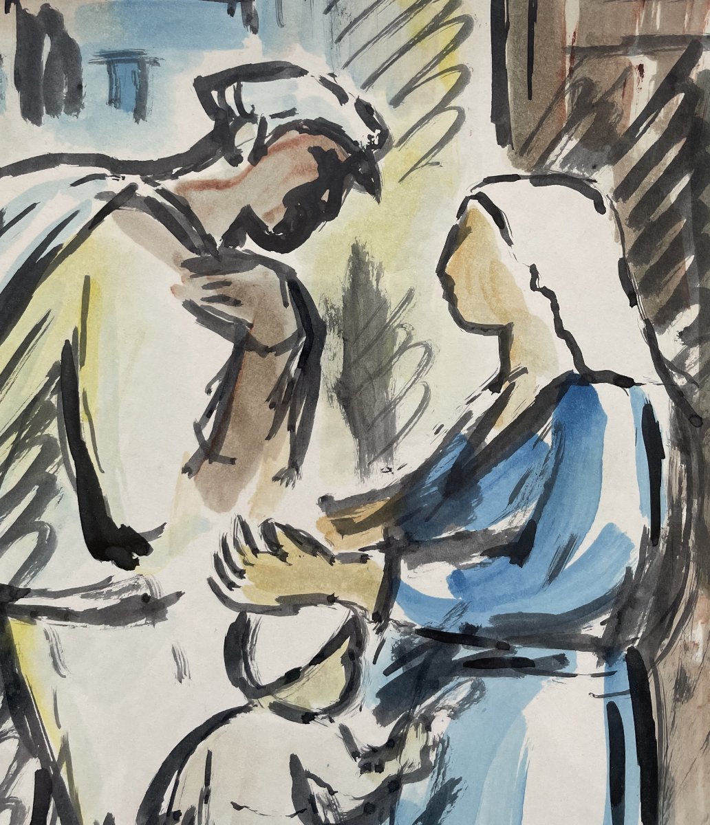 Watercolor, Signature To Be Identified-photo-4