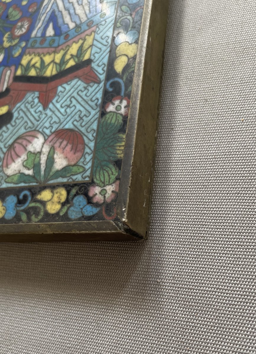 Cloisonné Opium Tray, China, 19th Century-photo-2