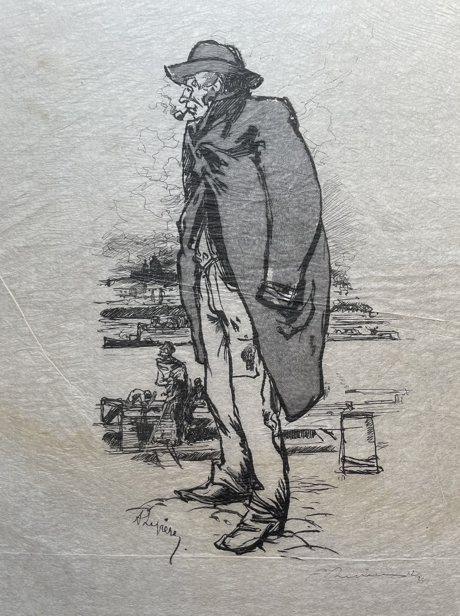 Auguste Louis Lepère, Etching On Tracing Paper
