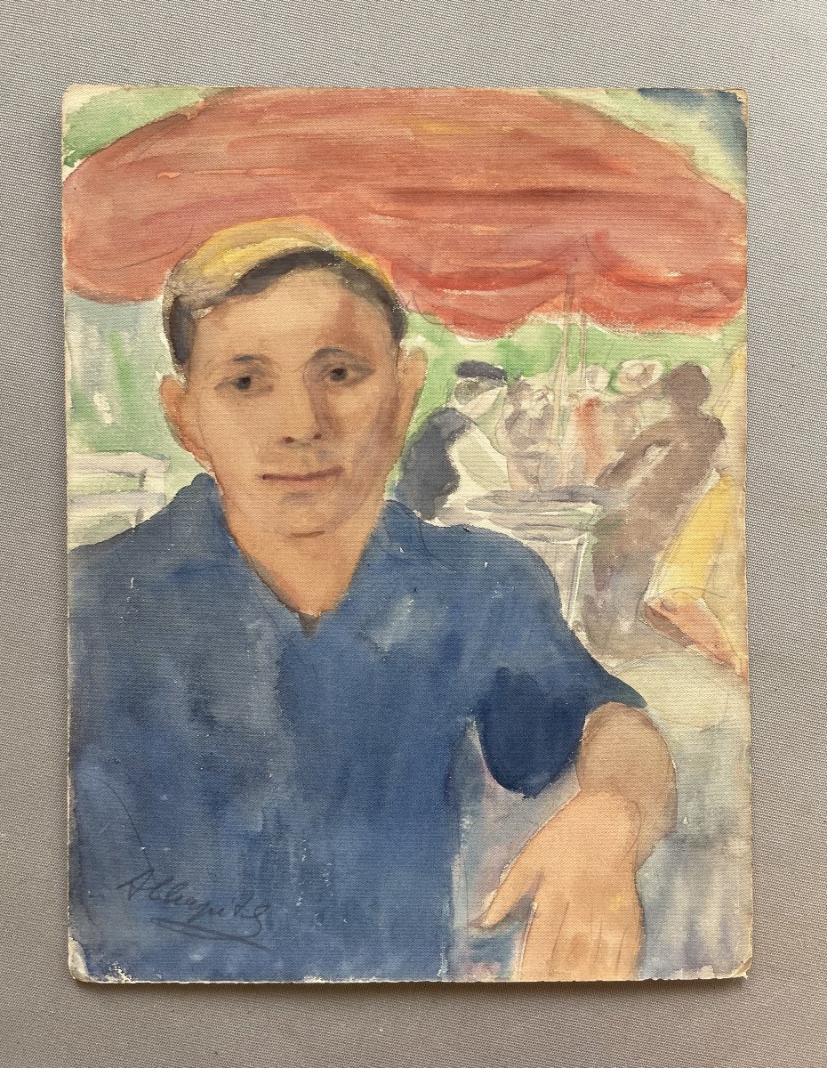Georges In Noisy Le Grand, Watercolor Signed A. Chapitel-photo-2