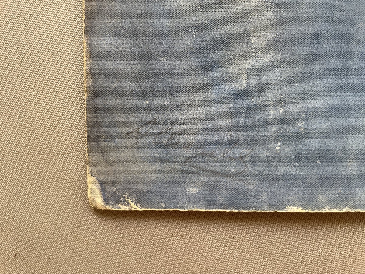 Georges In Noisy Le Grand, Watercolor Signed A. Chapitel-photo-3