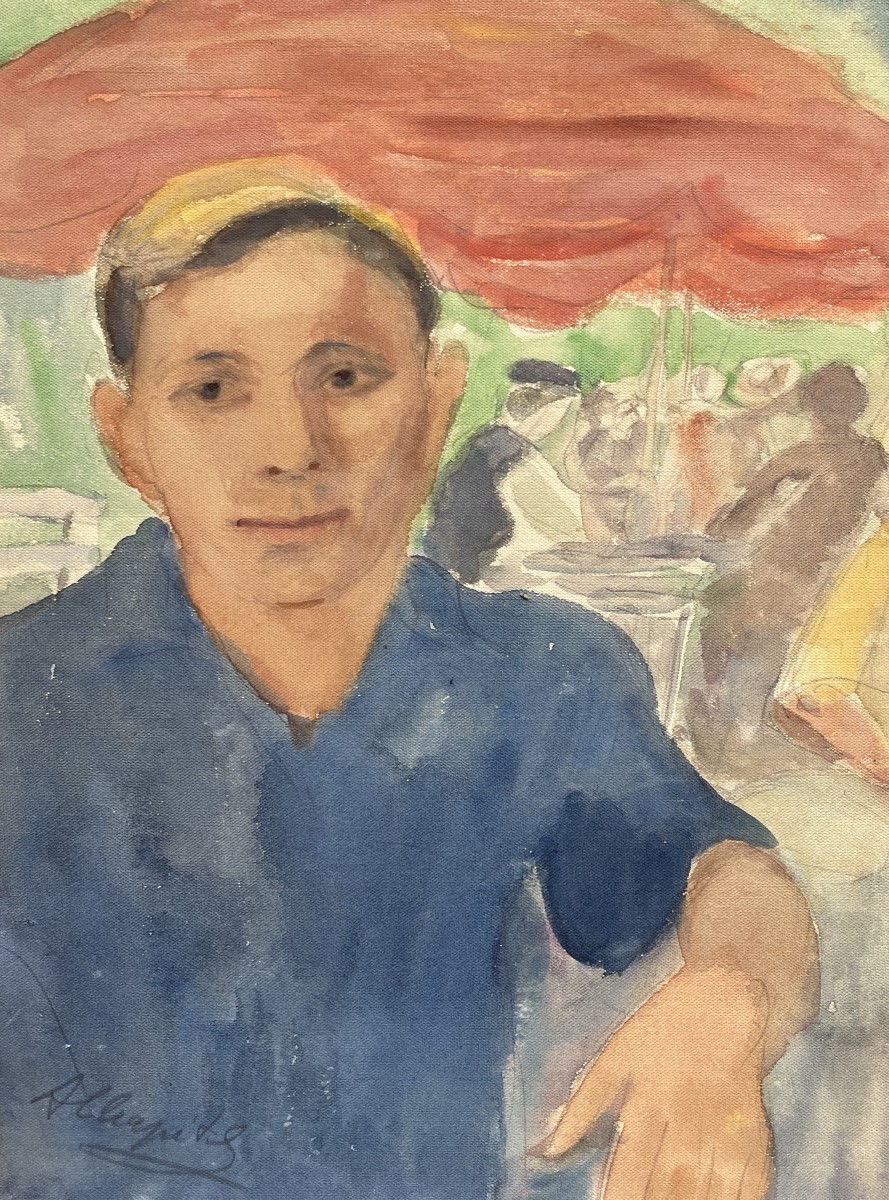 Georges In Noisy Le Grand, Watercolor Signed A. Chapitel