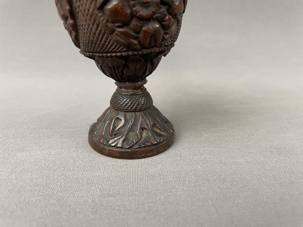 Pair Of Corozo Vases, Sailor Or Convict Work-photo-6