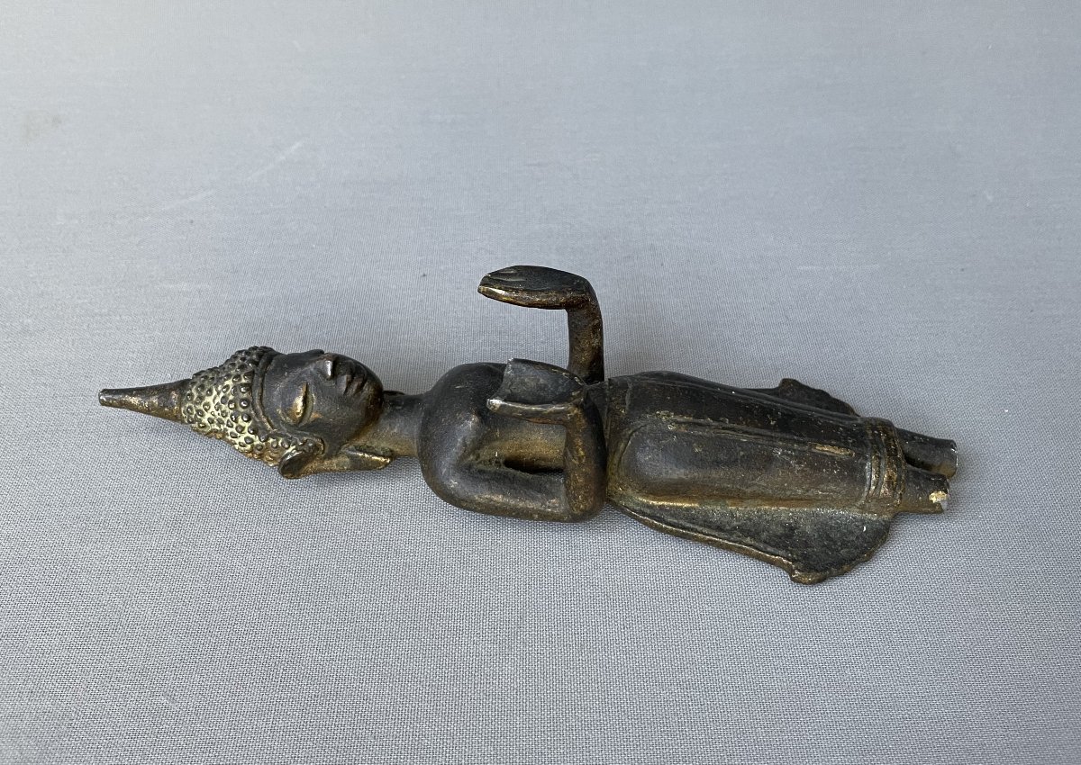 Bouddha en bronze, Asie du Sud Est, XVIIIe ou avant-photo-2