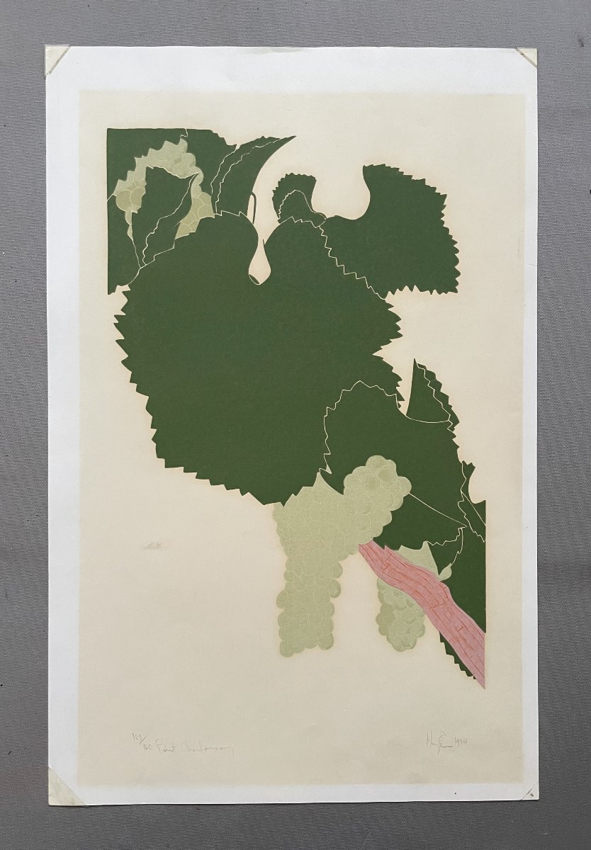 Henry Evans, Pinot Chardonnay, Linogravure-photo-2