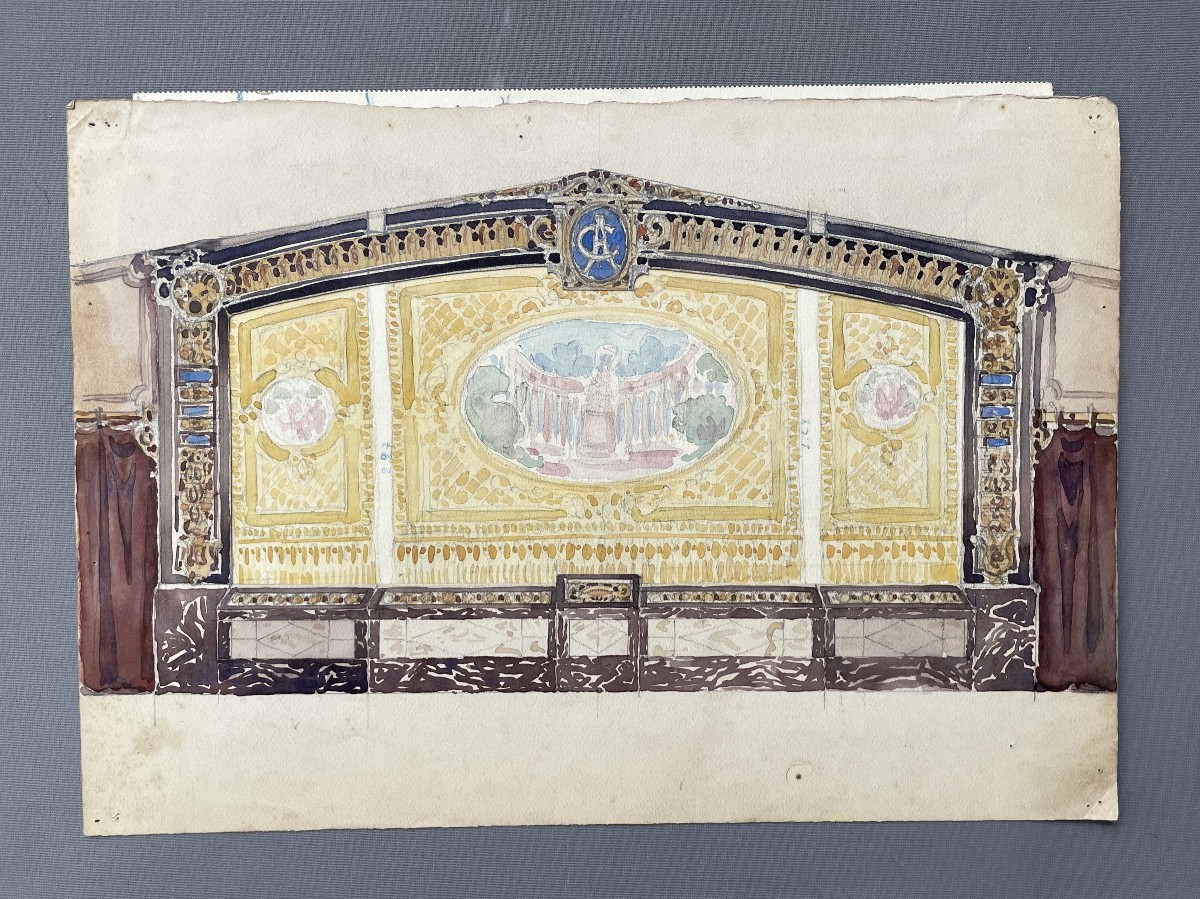 Projet de décor de théâtre, aquarelle-photo-2