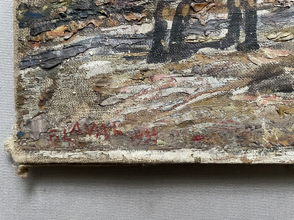 Fernand Laval, Chasse à courre, Huile sur toile-photo-2
