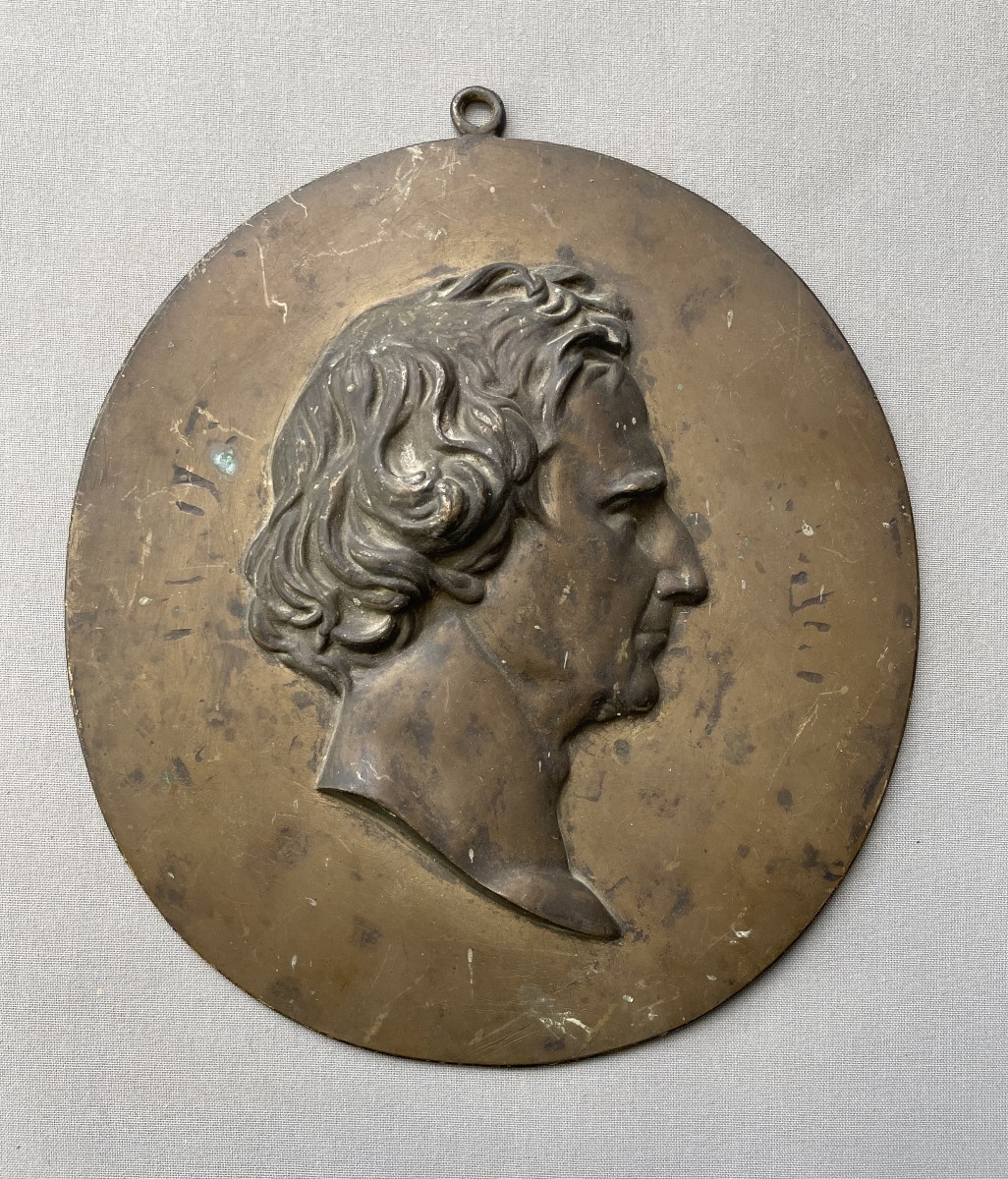 Profil de François Arago, médaillon en bronze