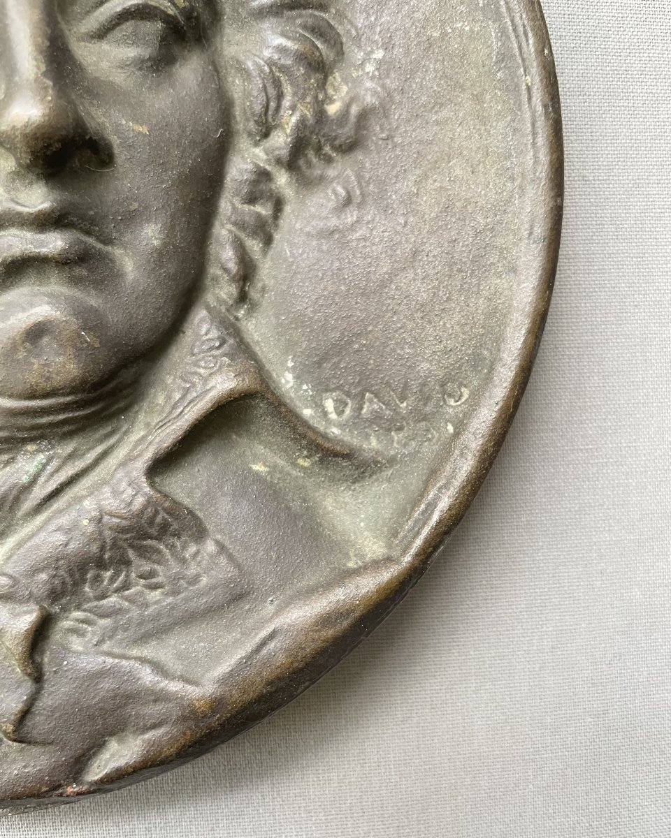 Portrait de Kleber, médaillon en bronze d'après David d'Angers-photo-2