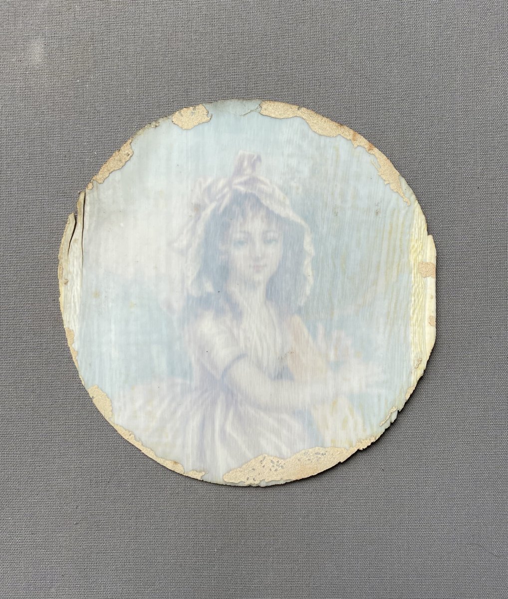 Jeune harpiste, grande peinture miniature-photo-4