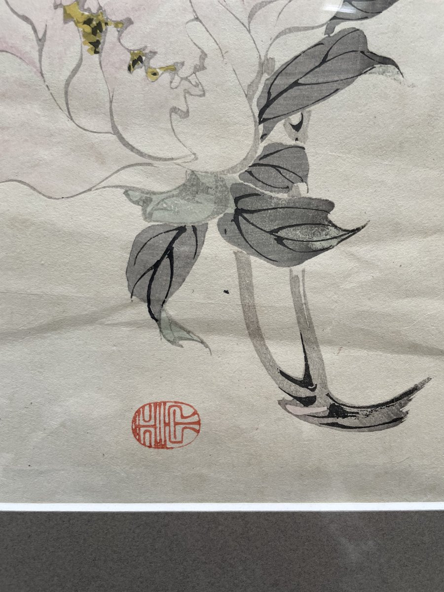 Pivoine, estampe asiatique-photo-3